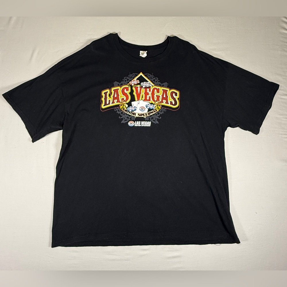 VINTAGE Las Vegas Motor Speedway T-Shirt | Black | Size 2XL | Racing Tee
